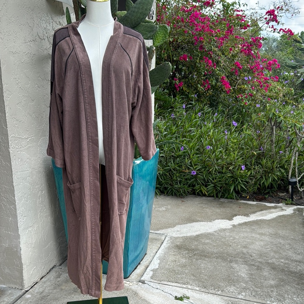 Oakton Brown Open Cardigan/Robe